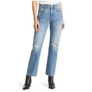 SLVRLAKE Stella High Waist Slim Straight Leg Jeans Women's Badlands Size 26